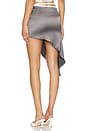 view 4 of 6 Split Our Way Satin Skirt in Charcoal