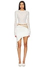 view 5 of 6 Split Our Way Satin Skirt in Ivory