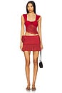 view 5 of 6 Flower Skirt Red in Red