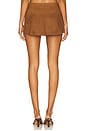 view 4 of 6 Suede Attic Box Skirt in Brown