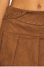 view 6 of 6 Suede Attic Box Skirt in Brown