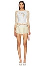 view 5 of 6 Cupid Print Lace Sleeve Top in Ivory