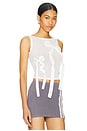 view 2 of 4 Milk Float Mesh Tank Top in White