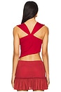 view 4 of 6 Flower Top in Red