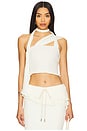 view 1 of 5 Milky Knit Tie Scarf Top in Ivory