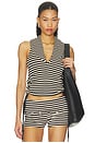 view 1 of 5 Midway Canopy Halter Hood Top in Stripe