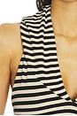 view 5 of 5 Midway Canopy Halter Hood Top in Stripe