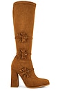 view 1 of 5 Bow Suede Boot in Tan