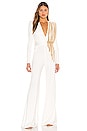 view 1 of 3 Pheonix Jumpsuit in White & Gold
