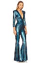 view 2 of 3 The Secret Metallic Jumpsuit in Electric