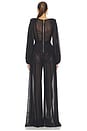 view 4 of 5 He Loved Her 2 Pc Mesh Jumpsuit in Blackplum