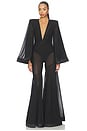 view 1 of 3 Illusion Survives Love 2 Pc Mesh Jumpsuit in Black