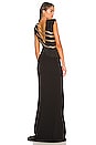 view 4 of 4 Nemi Gown in Black & Gold