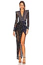 view 1 of 5 Shadow Lounge Gown in Navy