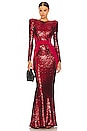 view 1 of 4 Super Rad Sequin Gown in Red/black