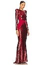 view 2 of 4 Super Rad Sequin Gown in Red/black