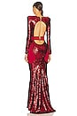 view 3 of 4 Super Rad Sequin Gown in Red/black
