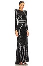 view 2 of 4 Super Rad Sequin Gown in Black/white