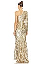 view 3 of 4 Mean Streets Gown in Gold