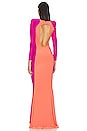 view 4 of 4 Contradiction Gown in Pink & Orange