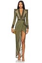 view 1 of 3 Sheer Eye Of Horus Gown in Khaki