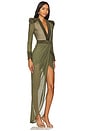 view 2 of 3 Sheer Eye Of Horus Gown in Khaki