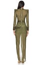 view 3 of 3 Sheer Eye Of Horus Gown in Khaki