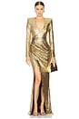 view 1 of 4 VESTIDO LARGO PERFUME EXOTICO in Gold