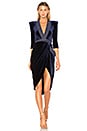 view 1 of 3 Eye Of Horus Velvet Dress in Navy