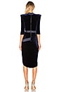 view 3 of 3 Eye Of Horus Velvet Dress in Navy