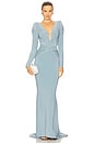 view 1 of 3 Bloom Gown in Dusty Blue