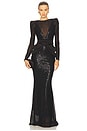 view 1 of 4 Mimicry 2 Piece Gown in Black