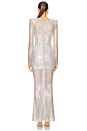 view 3 of 4 Shimmer Gown in Mirror