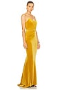 view 2 of 3 Reine De Reinettes Velvet Gown in Citrine