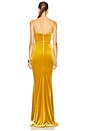 view 3 of 3 Reine De Reinettes Velvet Gown in Citrine