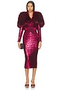 view 1 of 5 The Heiress 2 Pc Sequin Dress in Ruby