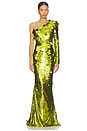 view 1 of 5 The Shimmer Is A Prism Gown in Lime