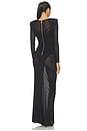 view 3 of 3 VESTIDO LARGO IT BECAME HER 2 PC MESH GOWN in Black