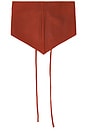 view 3 of 4 Leather Scarf in Vermilion Red