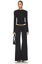 view 5 of 6 Low Waist Tailored Trousers in Black