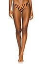 view 1 of 4 Twisted Side Bikini Bottom in Brown Zebra