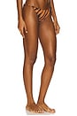 view 2 of 4 Twisted Side Bikini Bottom in Brown Zebra