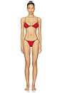 view 4 of 4 HAUT DE MAILLOT DE BAIN TRIANGLE TRIANGLE BIKINI TOP in Vermilion Red