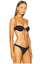 view 2 of 4 Fine Strap Wire Balconette Top in Black