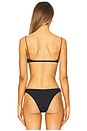 view 3 of 4 Fine Strap Wire Balconette Top in Black