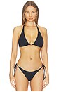 view 1 of 4 TOP BIKINI TRIANGULAR HARDWARE in Black