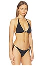 view 2 of 4 TOP BIKINI TRIANGULAR HARDWARE in Black