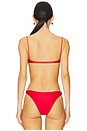 view 3 of 4 Fine Strap Wire Balconette Top in Vermilion Red