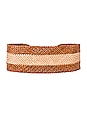 view 2 of 2 Woven Wide Waist Belt in Tan Sand