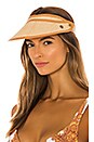 view 1 of 3 Raffia Stripe Visor in Natural